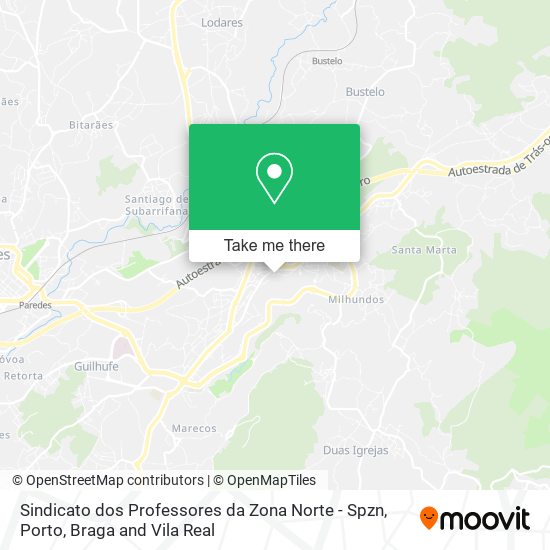 Sindicato dos Professores da Zona Norte - Spzn map