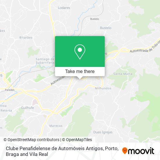 Clube Penafidelense de Automóveis Antigos mapa