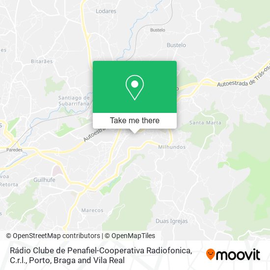 Rádio Clube de Penafiel-Cooperativa Radiofonica, C.r.l. mapa