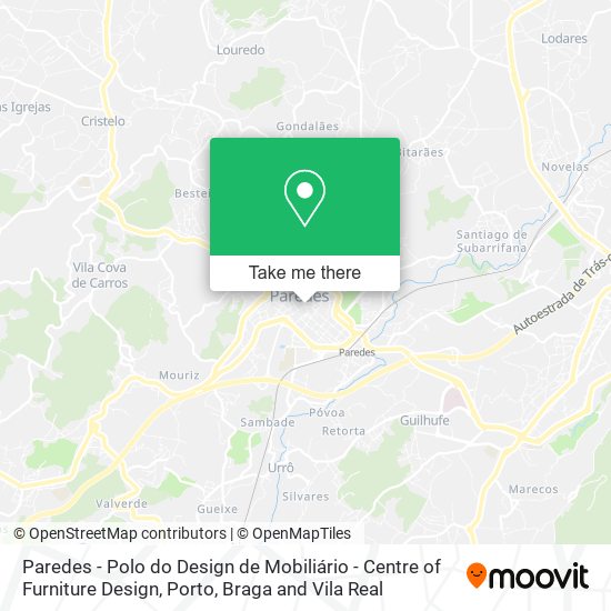 Paredes - Polo do Design de Mobiliário - Centre of Furniture Design map