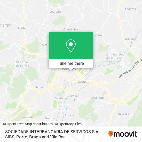 SOCIEDADE INTERBANCARIA DE SERVICOS S A SIBS map