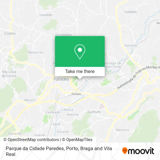 Parque da Cidade Paredes map