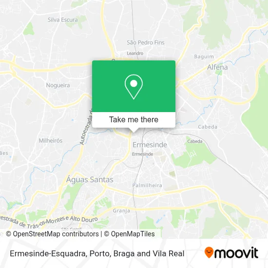 Ermesinde-Esquadra map