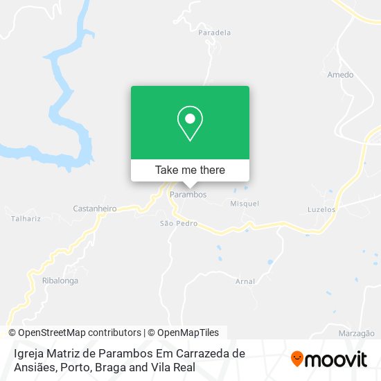 Igreja Matriz de Parambos Em Carrazeda de Ansiães map