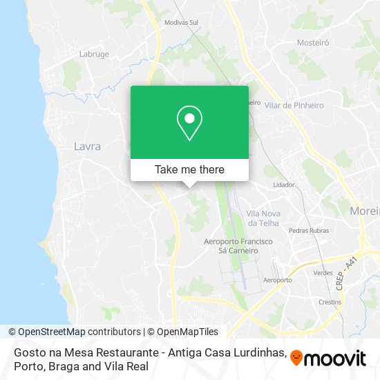 Gosto na Mesa Restaurante - Antiga Casa Lurdinhas map