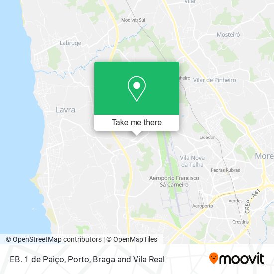 EB. 1 de Paiço mapa