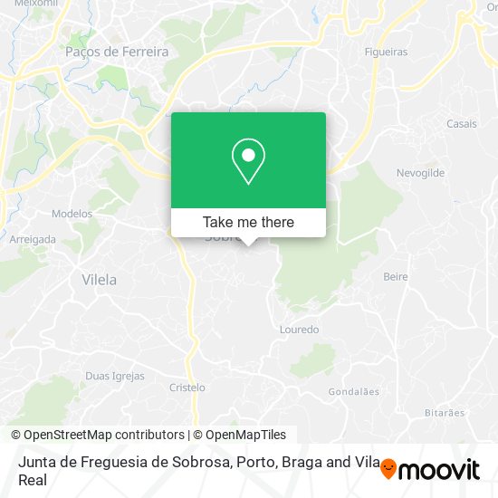 Junta de Freguesia de Sobrosa map