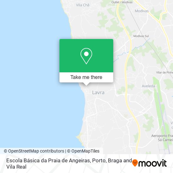 Escola Básica da Praia de Angeiras map