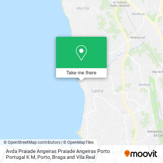 Avda Praiade Angeiras Praiade Angeiras Porto Portugal K M map