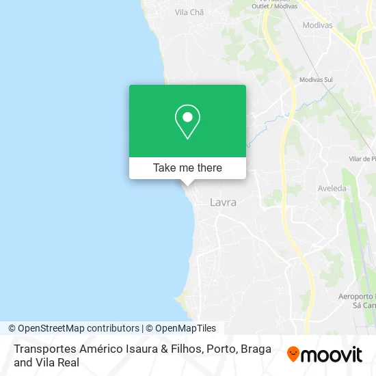 Transportes Américo Isaura & Filhos map