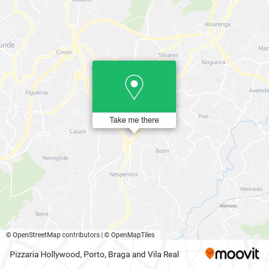 Pizzaria Hollywood map