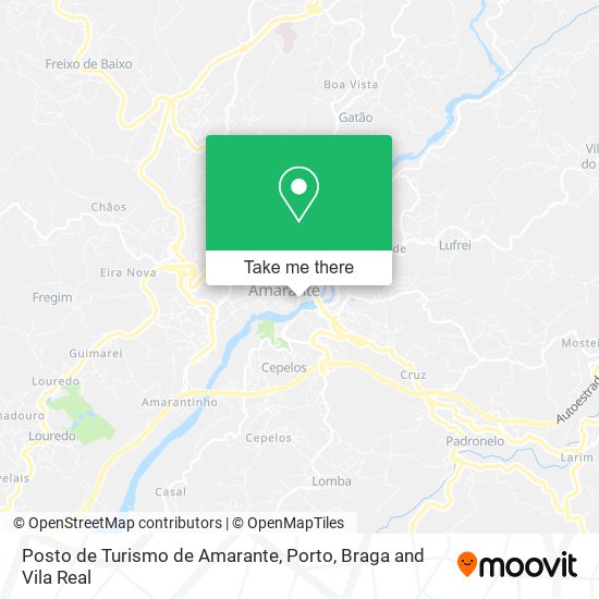Posto de Turismo de Amarante mapa