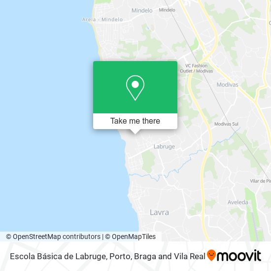 Escola Básica de Labruge map