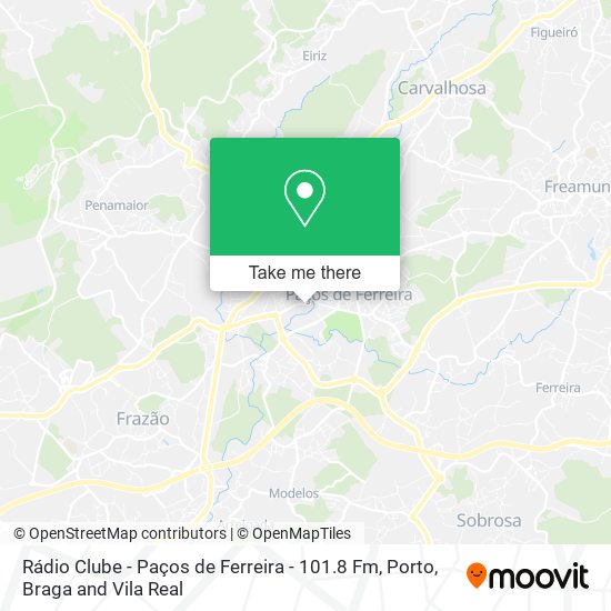 Rádio Clube - Paços de Ferreira - 101.8 Fm map