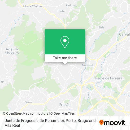 Junta de Freguesia de Penamaior mapa