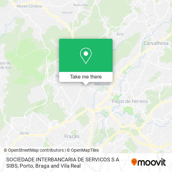 SOCIEDADE INTERBANCARIA DE SERVICOS S A SIBS map