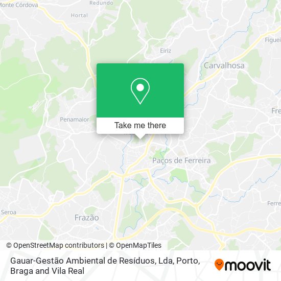 Gauar-Gestão Ambiental de Resíduos, Lda mapa
