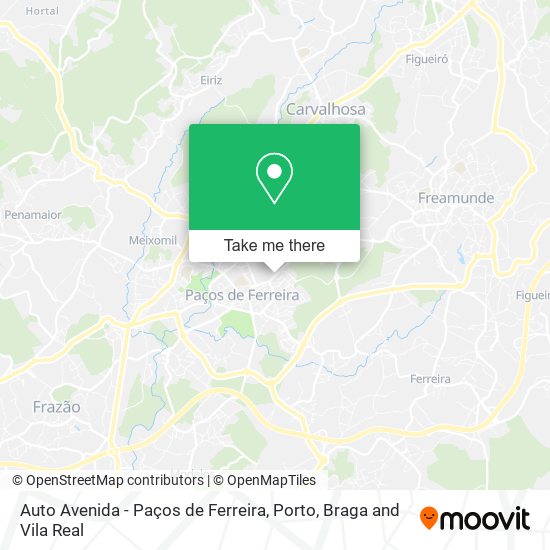 Auto Avenida - Paços de Ferreira mapa