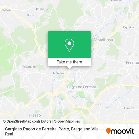 Carglass Paços de Ferreira map