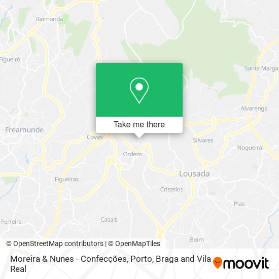 Moreira & Nunes - Confecções mapa