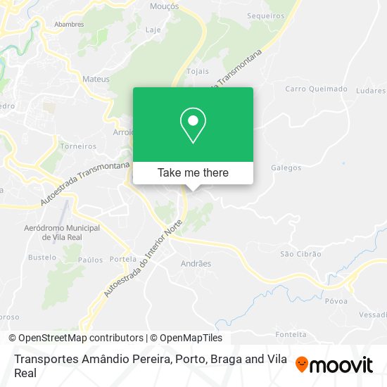 Transportes Amândio Pereira mapa