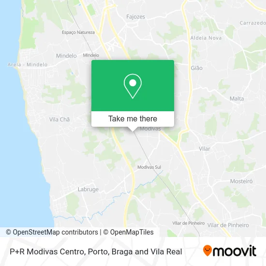 P+R Modivas Centro map