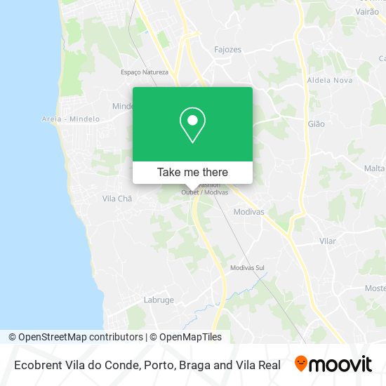 Ecobrent Vila do Conde mapa