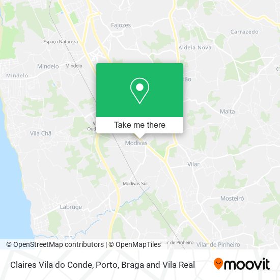 Claires Vila do Conde map