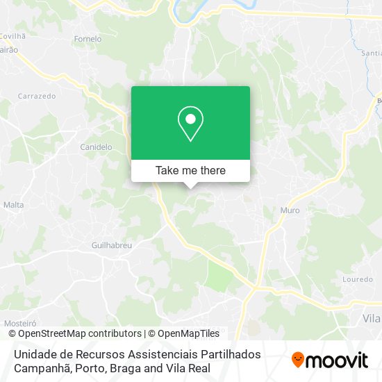 Unidade de Recursos Assistenciais Partilhados Campanhã mapa