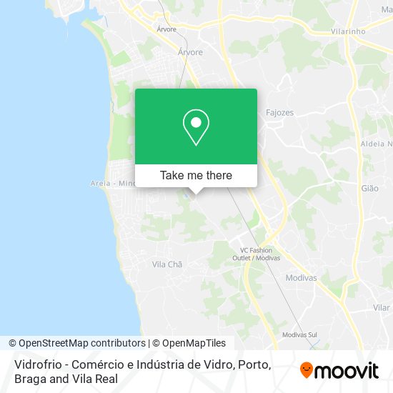 Vidrofrio - Comércio e Indústria de Vidro map