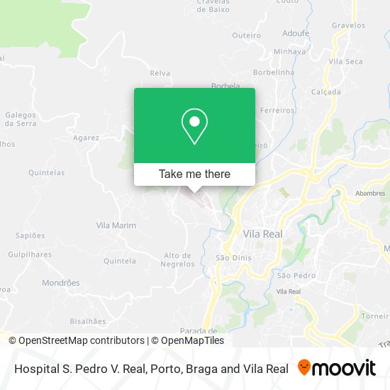 Hospital S. Pedro V. Real mapa
