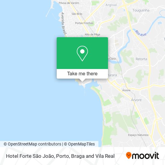 Hotel Forte São João mapa