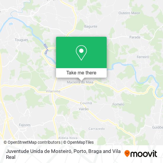 Juventude Unida de Mosteiró mapa