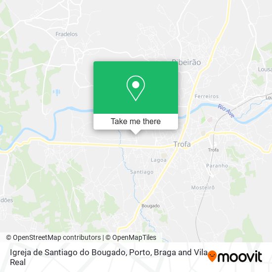 Igreja de Santiago do Bougado mapa
