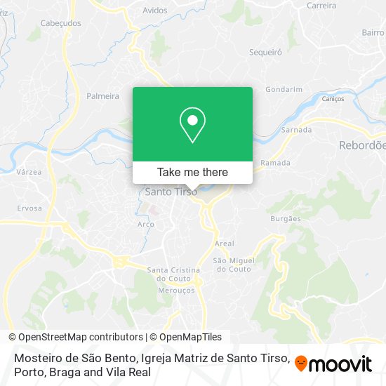 Mosteiro de São Bento, Igreja Matriz de Santo Tirso mapa