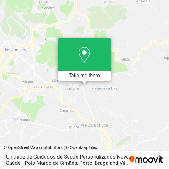 Unidade de Cuidados de Saúde Personalizados Nova Saúde - Polo Marco de Simães map