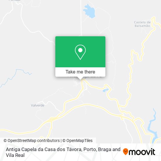 Antiga Capela da Casa dos Távora mapa