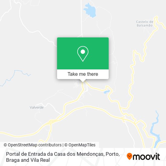 Portal de Entrada da Casa dos Mendonças mapa