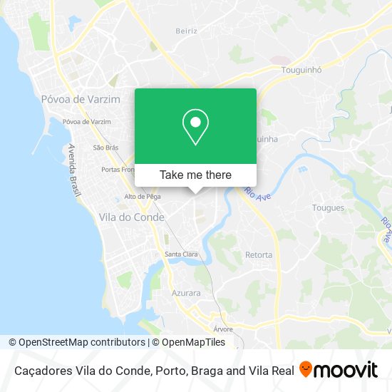 Caçadores Vila do Conde mapa