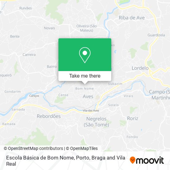 Escola Básica de Bom Nome mapa