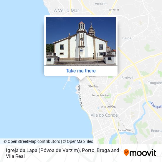 Igreja da Lapa (Póvoa de Varzim) mapa