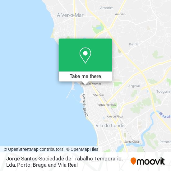 Jorge Santos-Sociedade de Trabalho Temporario, Lda map
