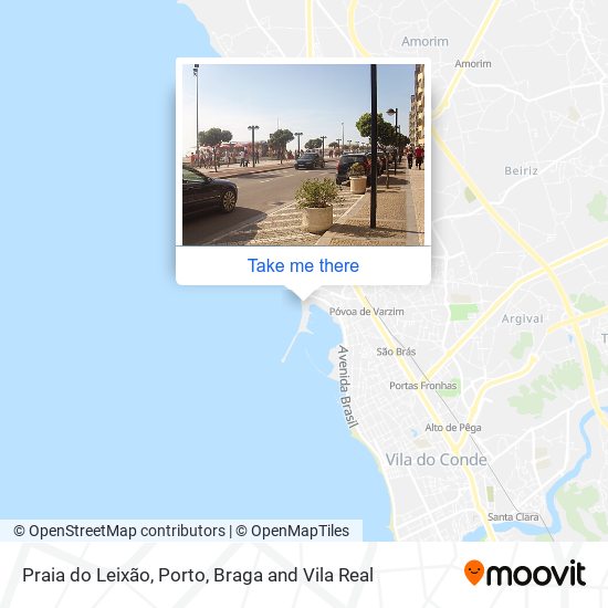 Praia do Leixão map