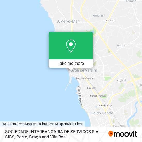 SOCIEDADE INTERBANCARIA DE SERVICOS S A SIBS map