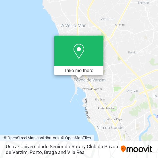 Uspv - Universidade Sénior do Rotary Club da Póvoa de Varzim map