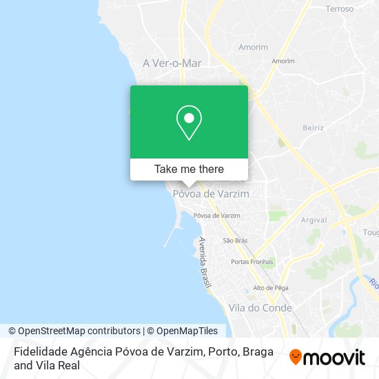 Fidelidade Agência Póvoa de Varzim map