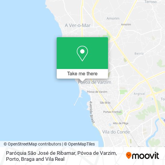 Paróquia São José de Ribamar, Póvoa de Varzim mapa