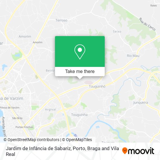 Jardim de Infância de Sabariz mapa