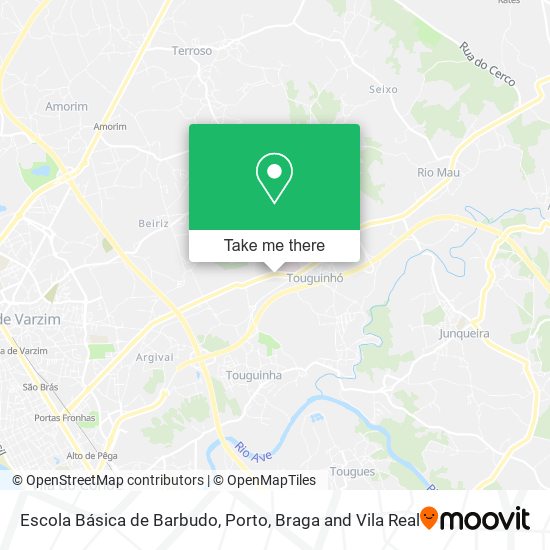 Escola Básica de Barbudo mapa