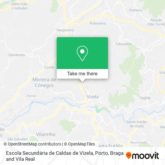 Escola Secundária de Caldas de Vizela mapa
